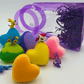 BASICS MINI HEARTS Kids Bath Bombs with Animal Toys in Each in Gift Bag - 6 ct - Berwyn Betty's Bath & Body Shop