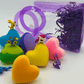 BASICS MINI HEARTS Kids Bath Bombs with Animal Toys in Each in Gift Bag - 6 ct - Berwyn Betty's Bath & Body Shop