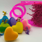 BASICS MINI HEARTS Kids Bath Bombs with Animal Toys in Each in Gift Bag - 6 ct - Berwyn Betty's Bath & Body Shop