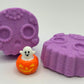 💀 BASICS Mini Sugar Skull Kids Bath Bomb with Surprise Halloween - Themed Toy Inside - Berwyn Betty's Bath & Body Shop