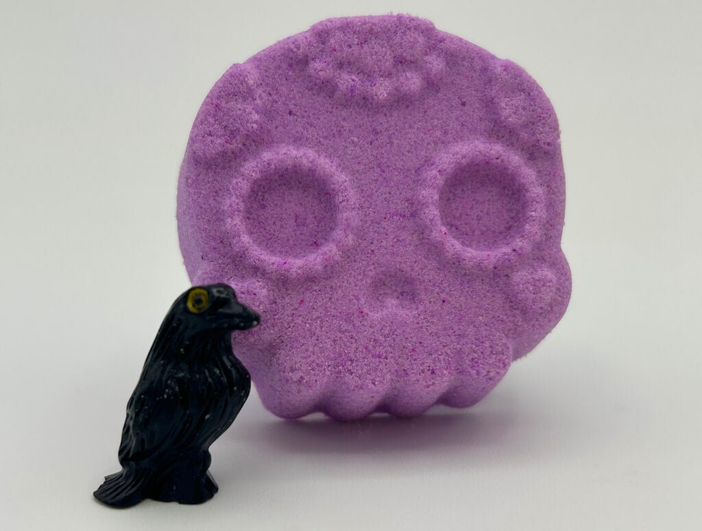 💀 BASICS Mini Sugar Skull Kids Bath Bomb with Surprise Halloween - Themed Toy Inside - Berwyn Betty's Bath & Body Shop