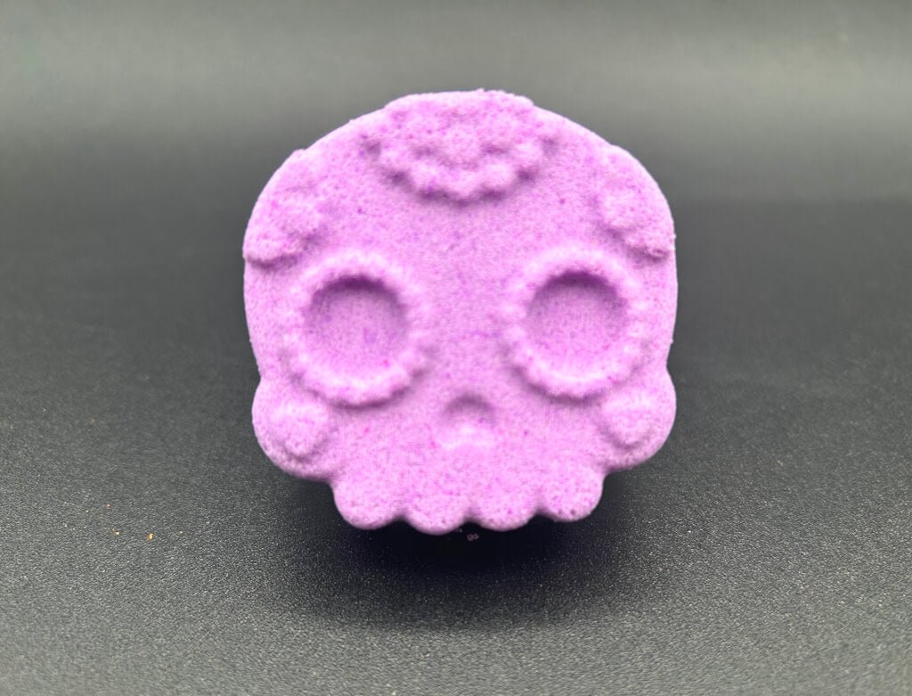💀 BASICS Mini Sugar Skull Kids Bath Bomb with Surprise Halloween - Themed Toy Inside - Berwyn Betty's Bath & Body Shop