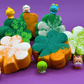 BASICS St Patrick Mini Shamrock Kids Bath Bomb Gift Bag with Surprise Animal Figure Inside - 6 Pack - Berwyn Betty's Bath & Body Shop