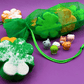 BASICS St Patrick Mini Shamrock Kids Bath Bomb Gift Bag with Surprise Animal Figure Inside - 6 Pack - Berwyn Betty's Bath & Body Shop