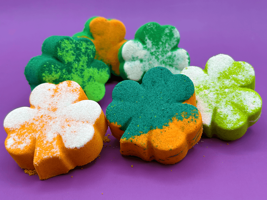 BASICS St Patrick Mini Shamrock Kids Bath Bomb with Surprise Animal Figure Inside - Berwyn Betty's Bath & Body Shop