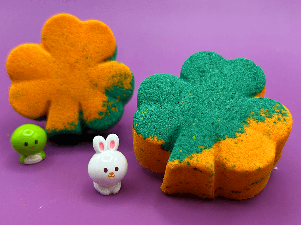 BASICS St Patrick Mini Shamrock Kids Bath Bomb with Surprise Animal Figure Inside - Berwyn Betty's Bath & Body Shop