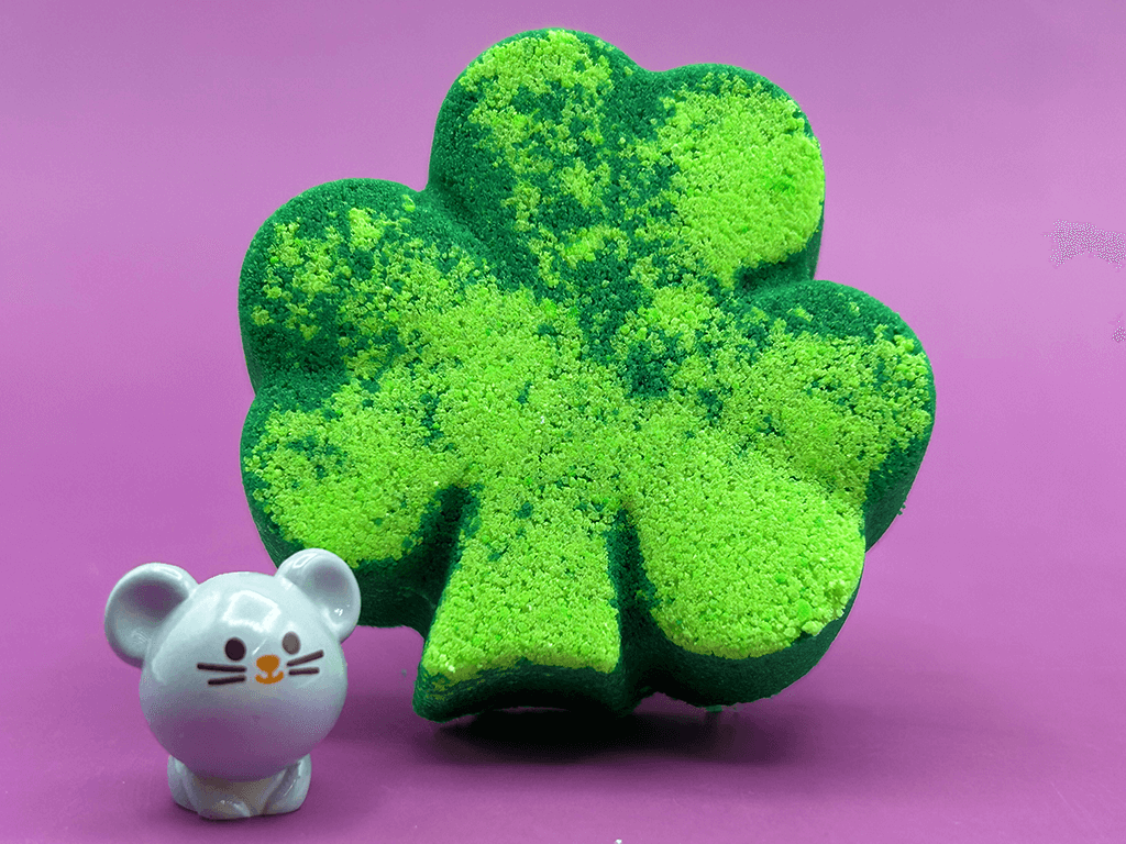 BASICS St Patrick Mini Shamrock Kids Bath Bomb with Surprise Animal Figure Inside - Berwyn Betty's Bath & Body Shop