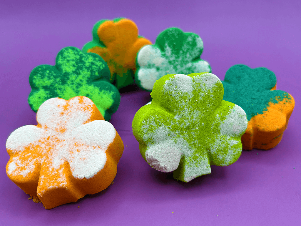 BASICS St Patrick Mini Shamrock Kids Bath Bomb with Surprise Animal Figure Inside - Berwyn Betty's Bath & Body Shop