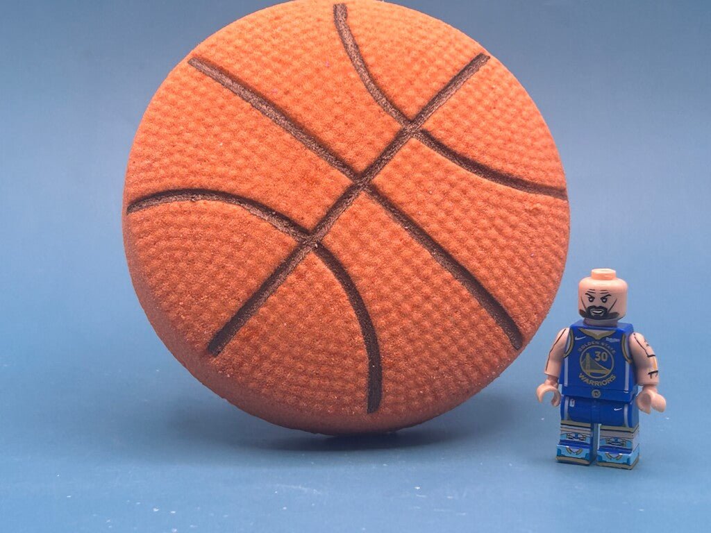 Basketball Kids Bath Bomb with Professional Basketball Player Minifigure Toy Inside - Berwyn Betty's Bath & Body Shop