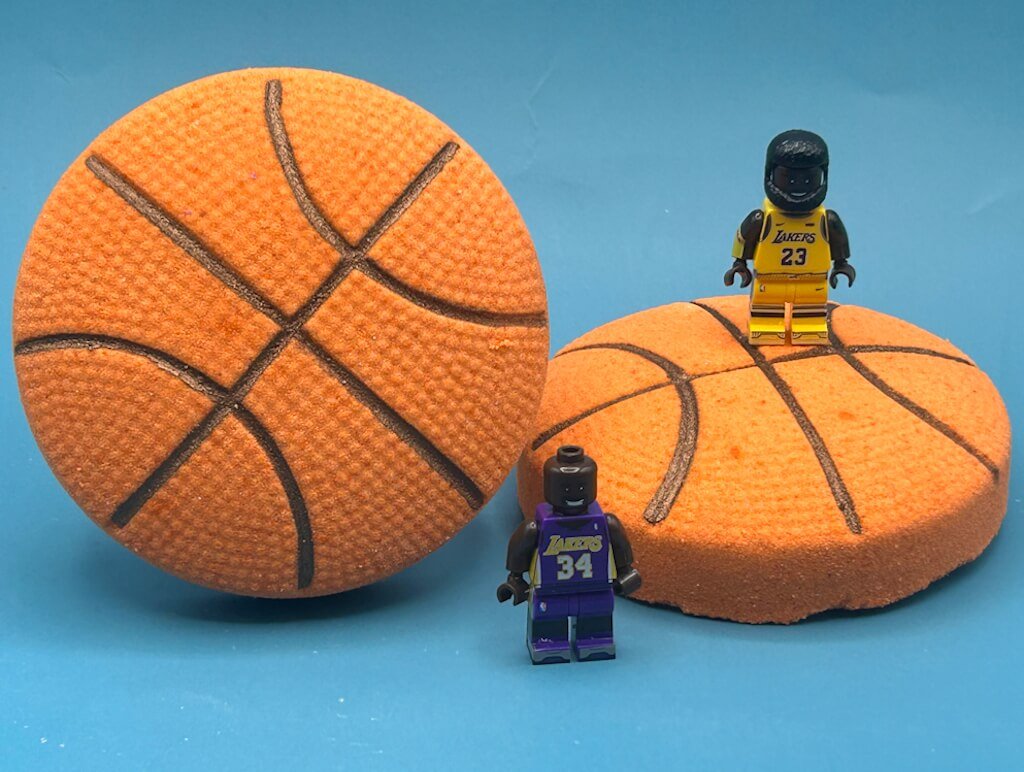 Basketball Kids Bath Bomb with Professional Basketball Player Minifigure Toy Inside - Berwyn Betty's Bath & Body Shop