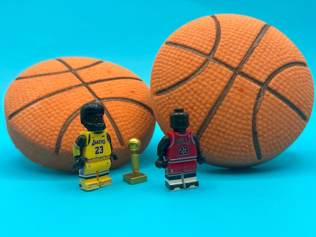 Basketball Kids Bath Bomb with Professional Basketball Player Minifigure Toy Inside - Berwyn Betty's Bath & Body Shop