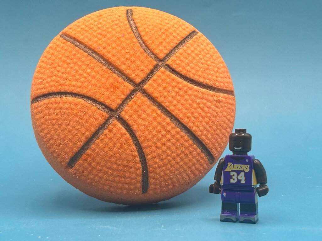 Basketball Kids Bath Bomb with Professional Basketball Player Minifigure Toy Inside - Berwyn Betty's Bath & Body Shop