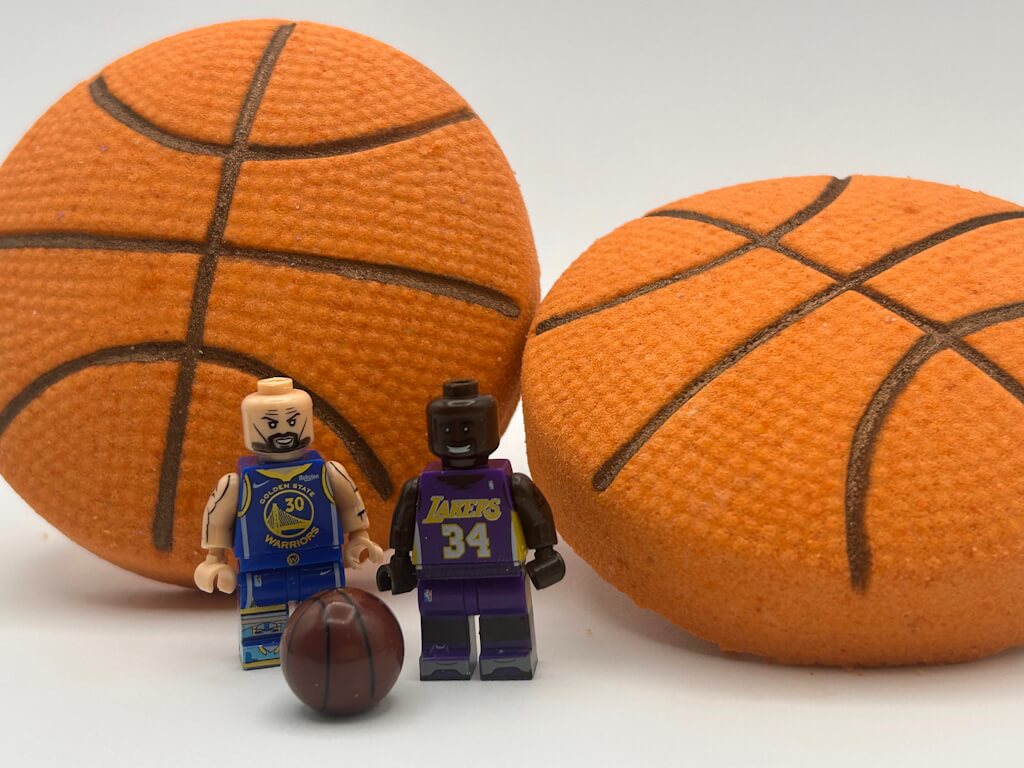 Basketball Kids Bath Bomb with Professional Basketball Player Minifigure Toy Inside - Berwyn Betty's Bath & Body Shop