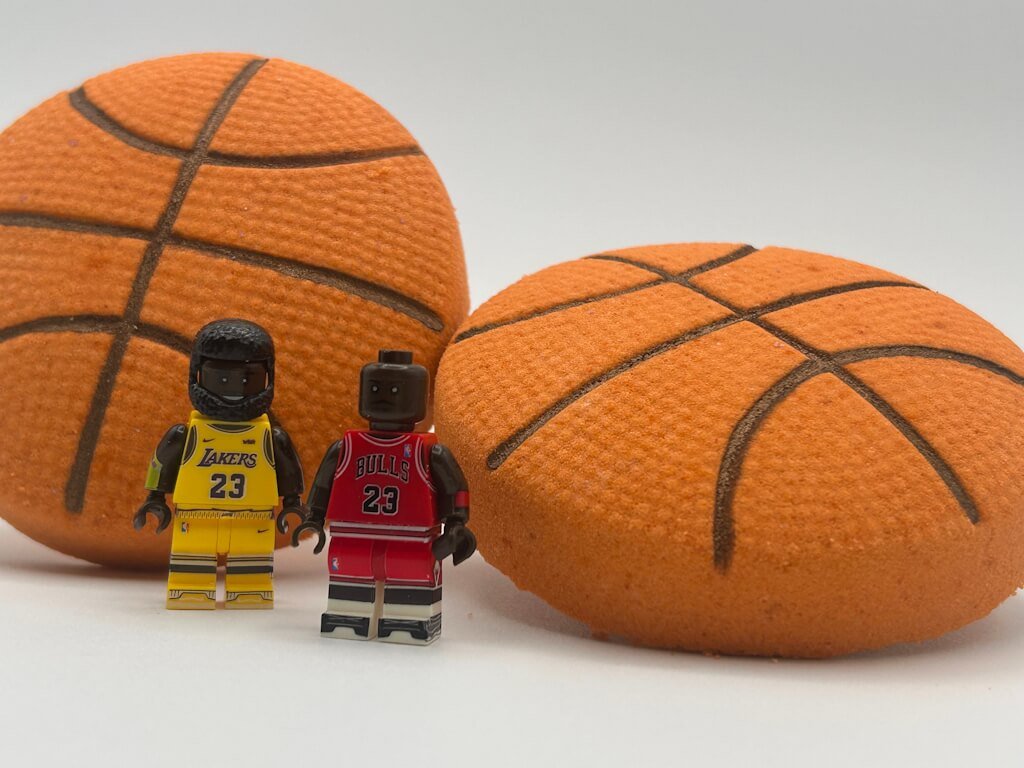 Basketball Kids Bath Bomb with Professional Basketball Player Minifigure Toy Inside - Berwyn Betty's Bath & Body Shop