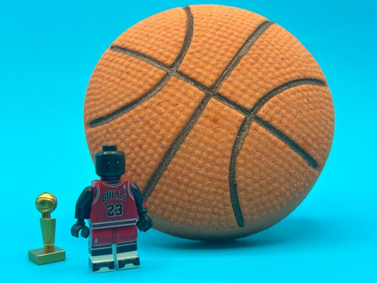 Basketball Kids Bath Bomb with Professional Basketball Player Minifigure Toy Inside - Berwyn Betty's Bath & Body Shop