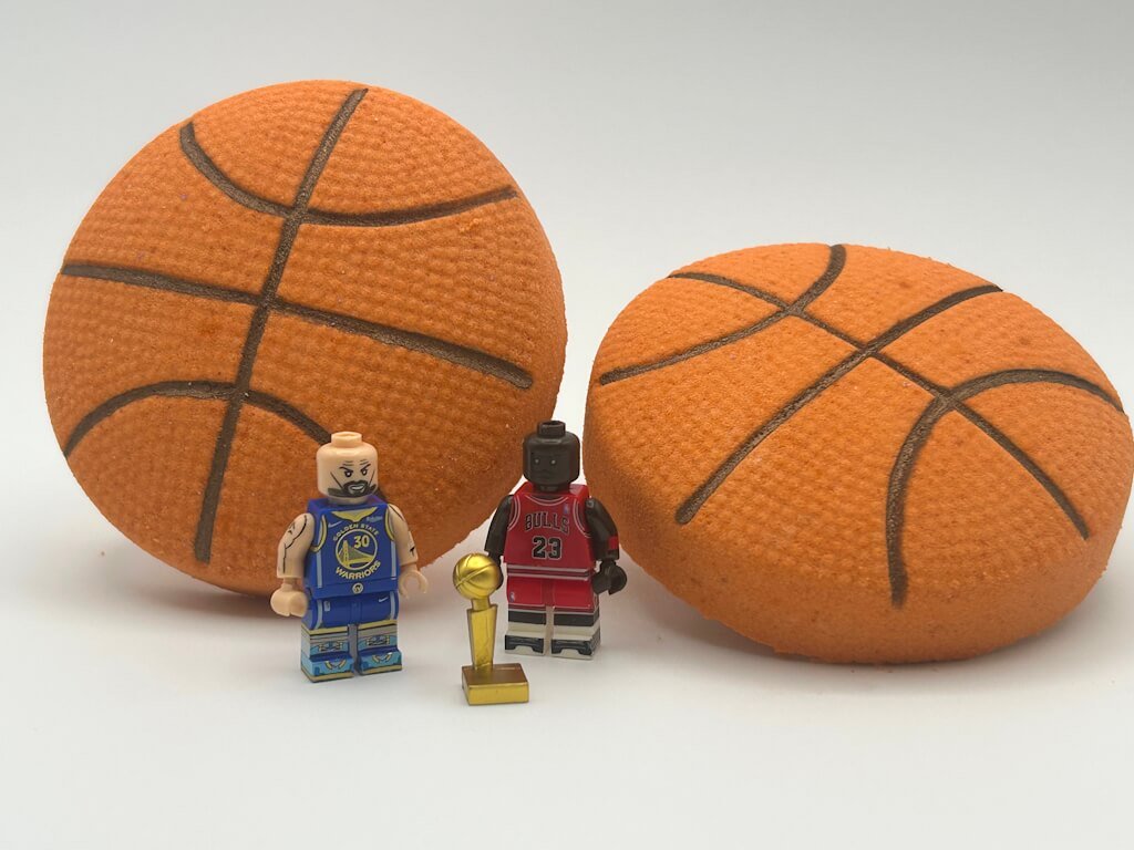 Basketball Kids Bath Bomb with Professional Basketball Player Minifigure Toy Inside - Berwyn Betty's Bath & Body Shop