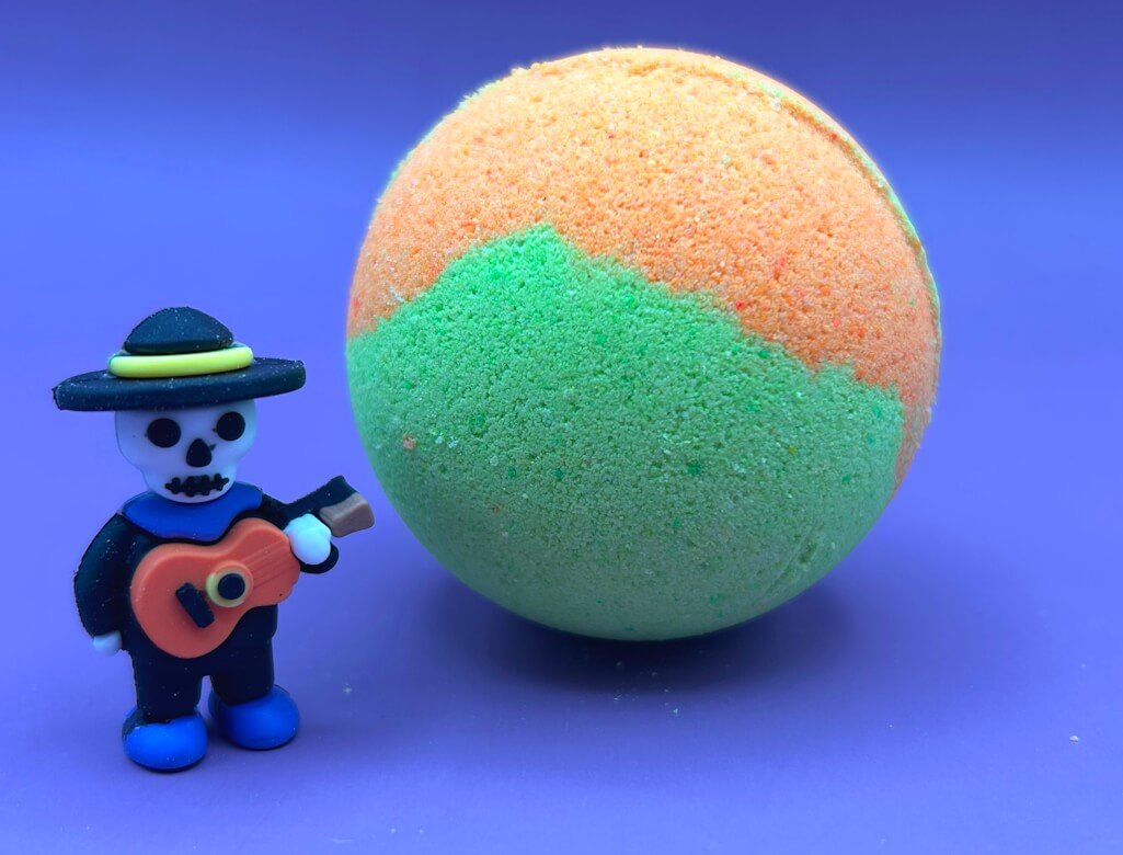 Bath Bomb with Day of the Dead Figure Inside - Berwyn Betty's Bath & Body Shop