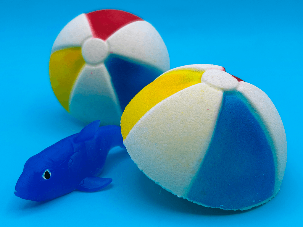 Beach Ball Kids Bath Bomb with Shark Toy Inside - Berwyn Betty's Bath & Body Shop