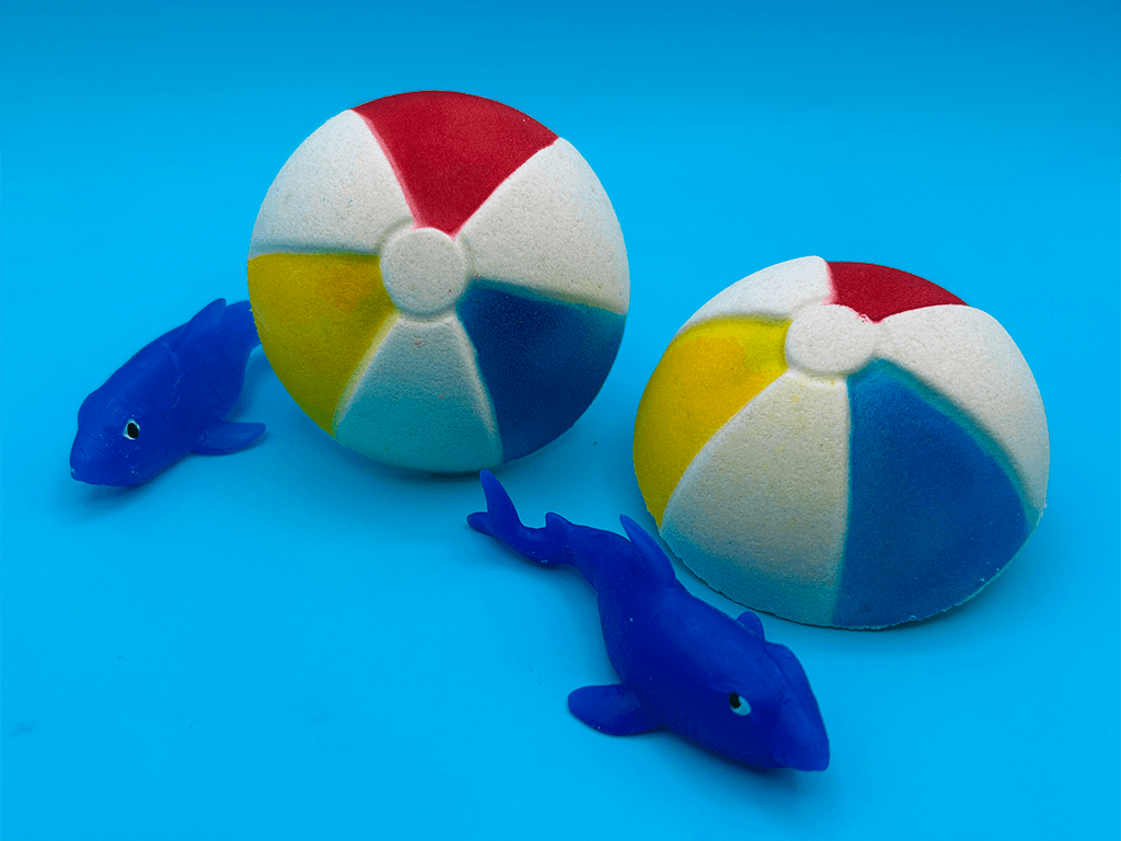 Beach Ball Kids Bath Bomb with Shark Toy Inside - Berwyn Betty's Bath & Body Shop