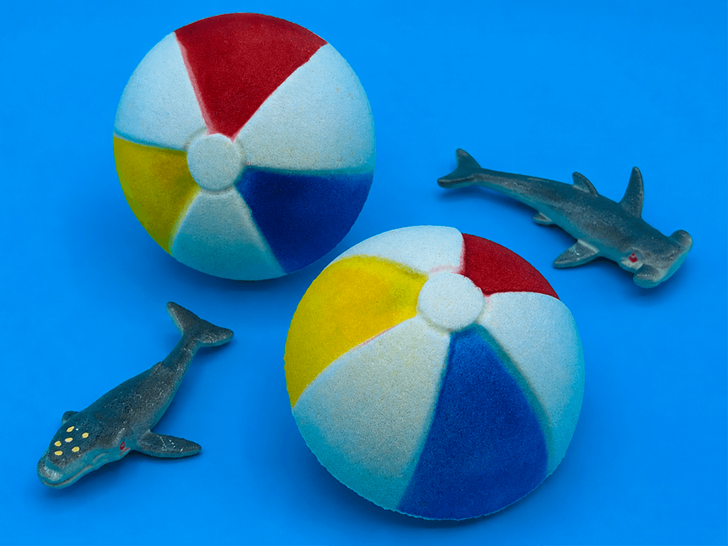 Beach Ball Kids Bath Bomb with Shark Toy Inside - Berwyn Betty's Bath & Body Shop