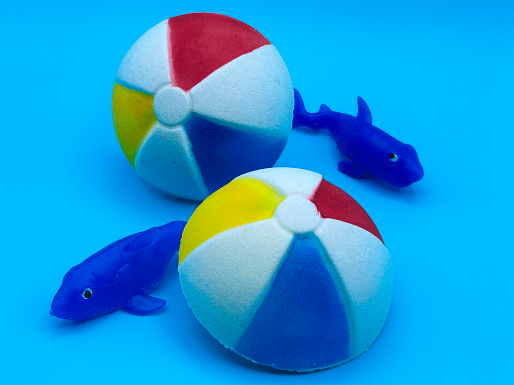 Beach Ball Kids Bath Bomb with Shark Toy Inside - Berwyn Betty's Bath & Body Shop