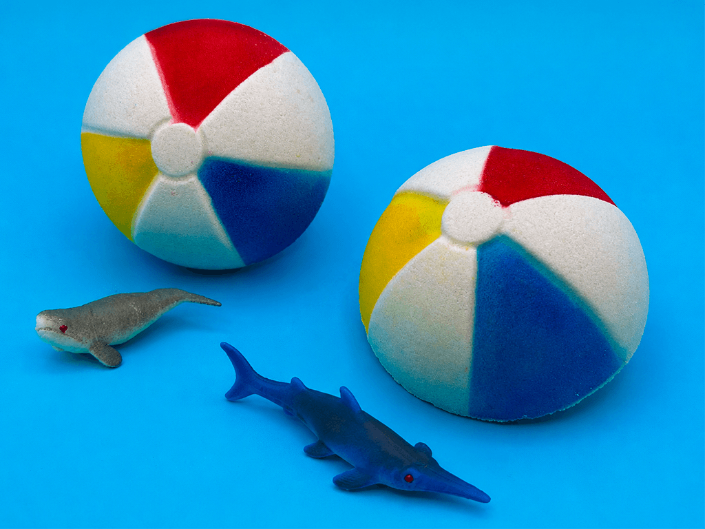 Beach Ball Kids Bath Bomb with Shark Toy Inside - Berwyn Betty's Bath & Body Shop