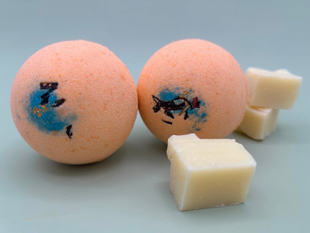 Bergamot Scented Bath Bombs with Handmade Soap Inside - 2 ct - Berwyn Betty's Bath & Body Shop