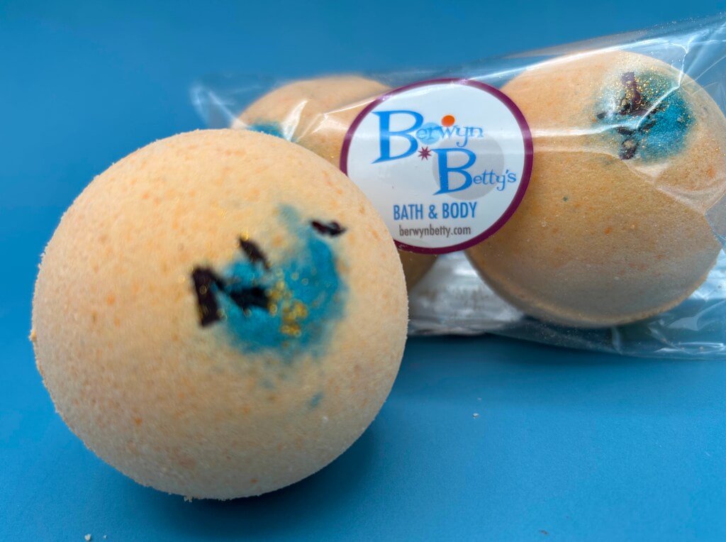 Bergamot Scented Bath Bombs with Handmade Soap Inside - 2 ct - Berwyn Betty's Bath & Body Shop