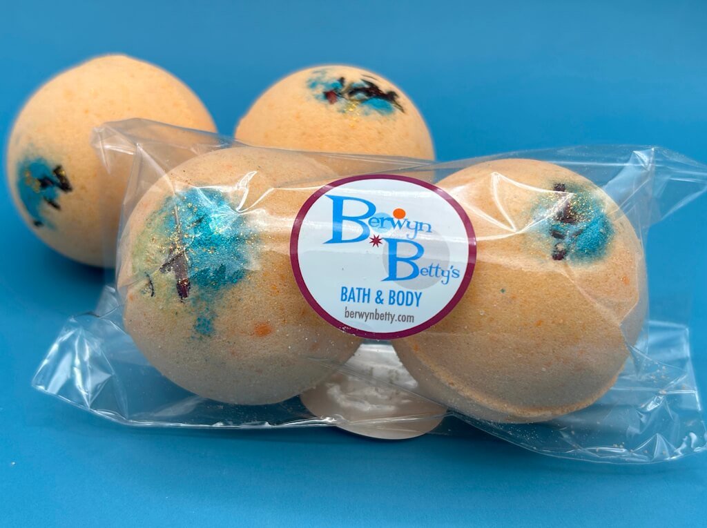 Bergamot Scented Bath Bombs with Handmade Soap Inside - 2 ct - Berwyn Betty's Bath & Body Shop