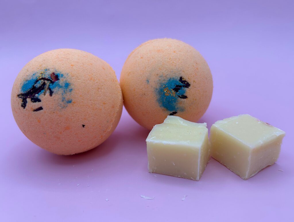 Bergamot Scented Bath Bombs with Handmade Soap Inside - 2 ct - Berwyn Betty's Bath & Body Shop