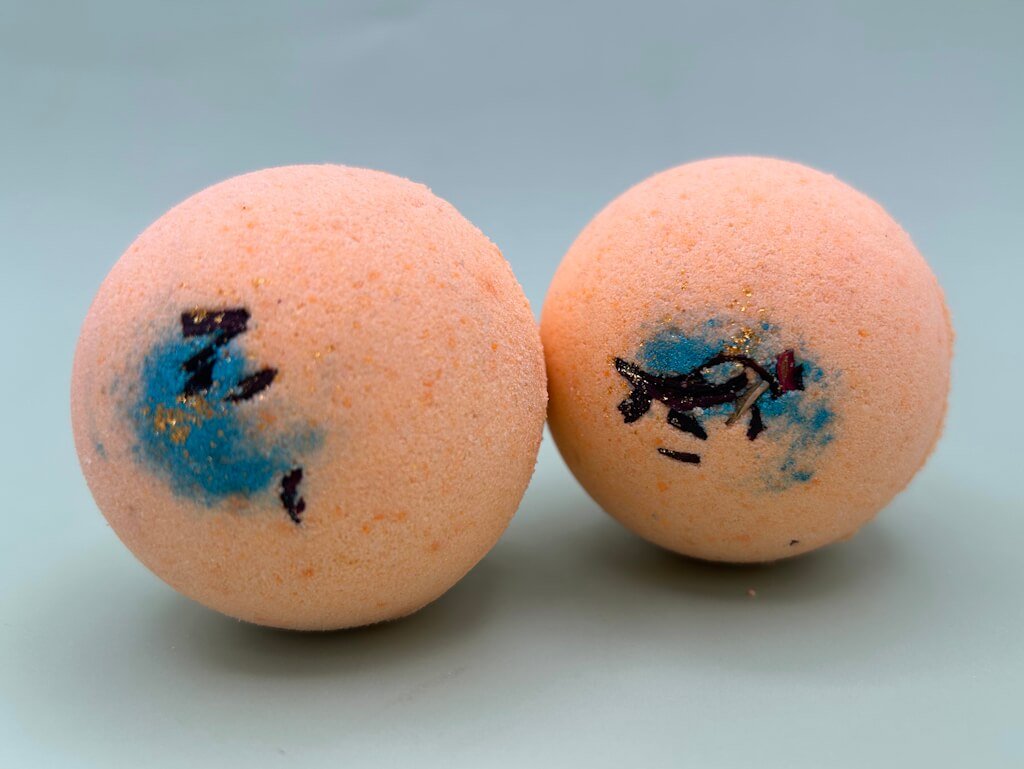 Bergamot Scented Bath Bombs with Handmade Soap Inside - 2 ct - Berwyn Betty's Bath & Body Shop