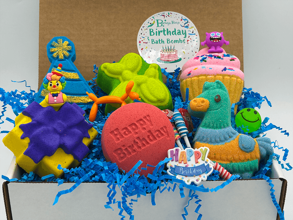 BIRTHDAY Kids Bath Bomb Collection Box - 6 ct - Berwyn Betty's Bath & Body Shop