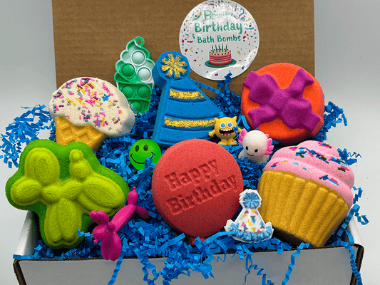 BIRTHDAY Kids Bath Bomb Collection Box - 6 ct - Berwyn Betty's Bath & Body Shop