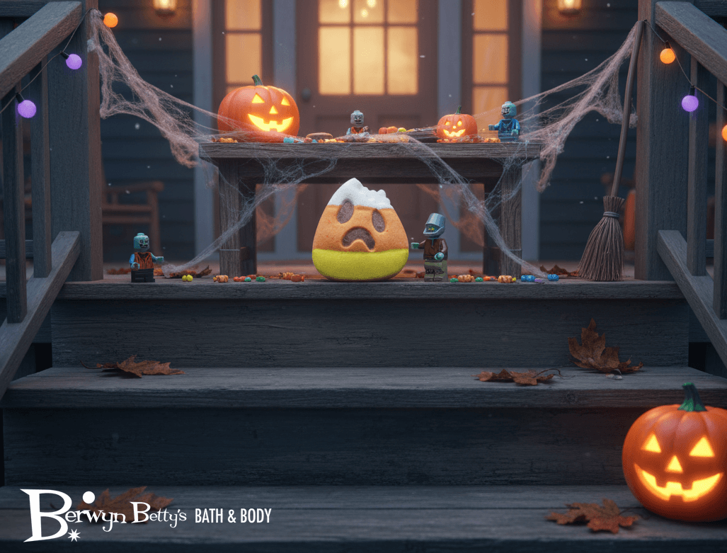 🧟 Bitten Candy Corn Kids Bath Bomb with Zombie Toy Surprise Inside! - Berwyn Betty's Bath & Body Shop