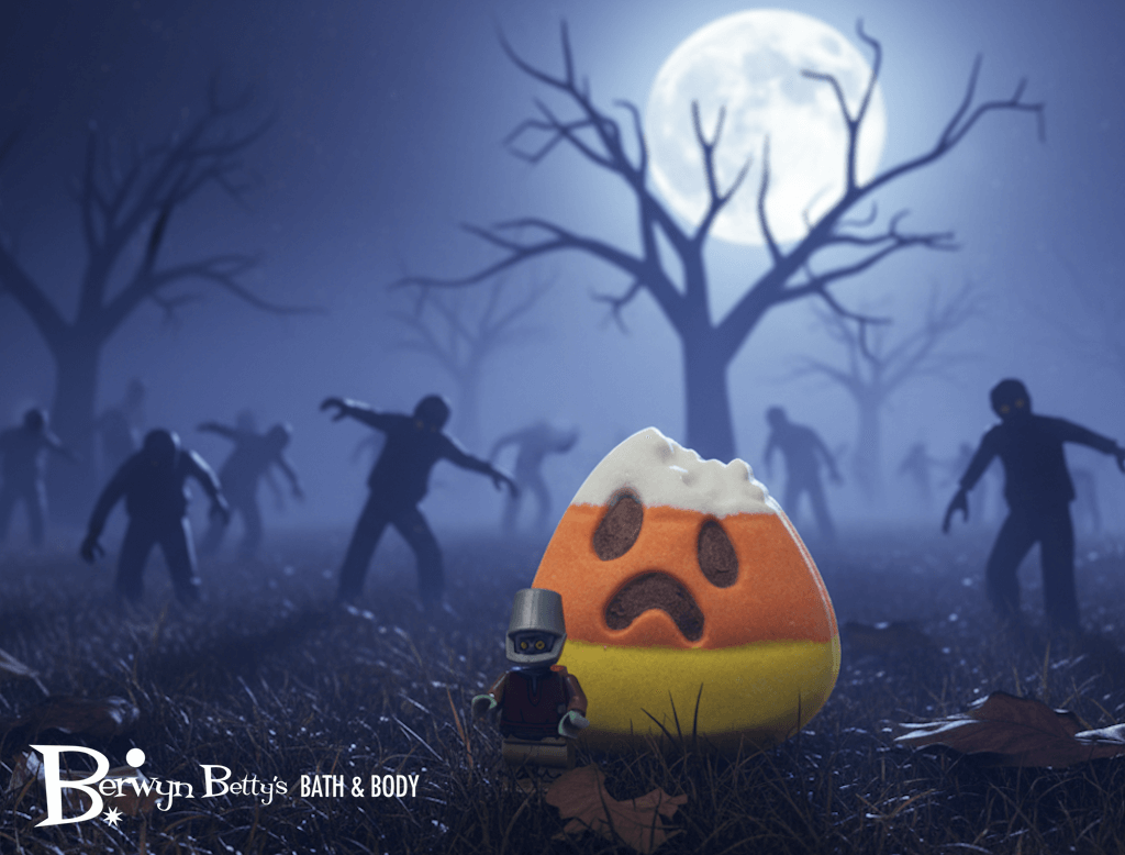 🧟 Bitten Candy Corn Kids Bath Bomb with Zombie Toy Surprise Inside! - Berwyn Betty's Bath & Body Shop