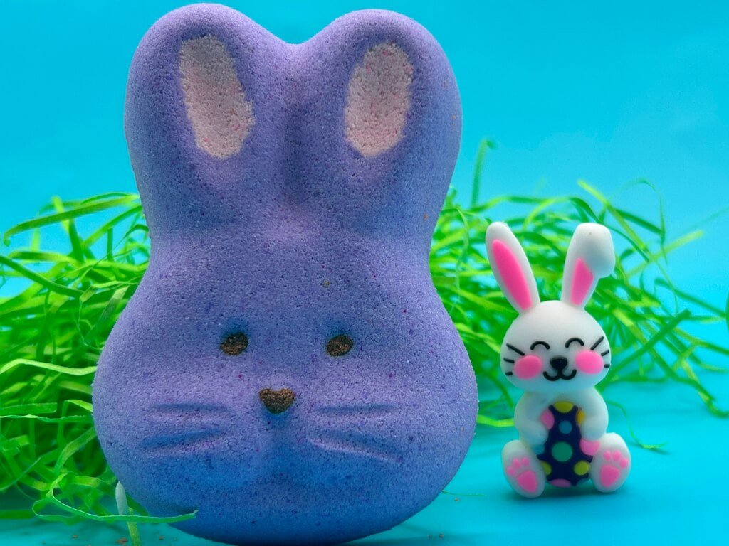 Bunny Head Bath Bomb (Purple with Toy Bunny Inside) - Berwyn Betty's Bath & Body Shop