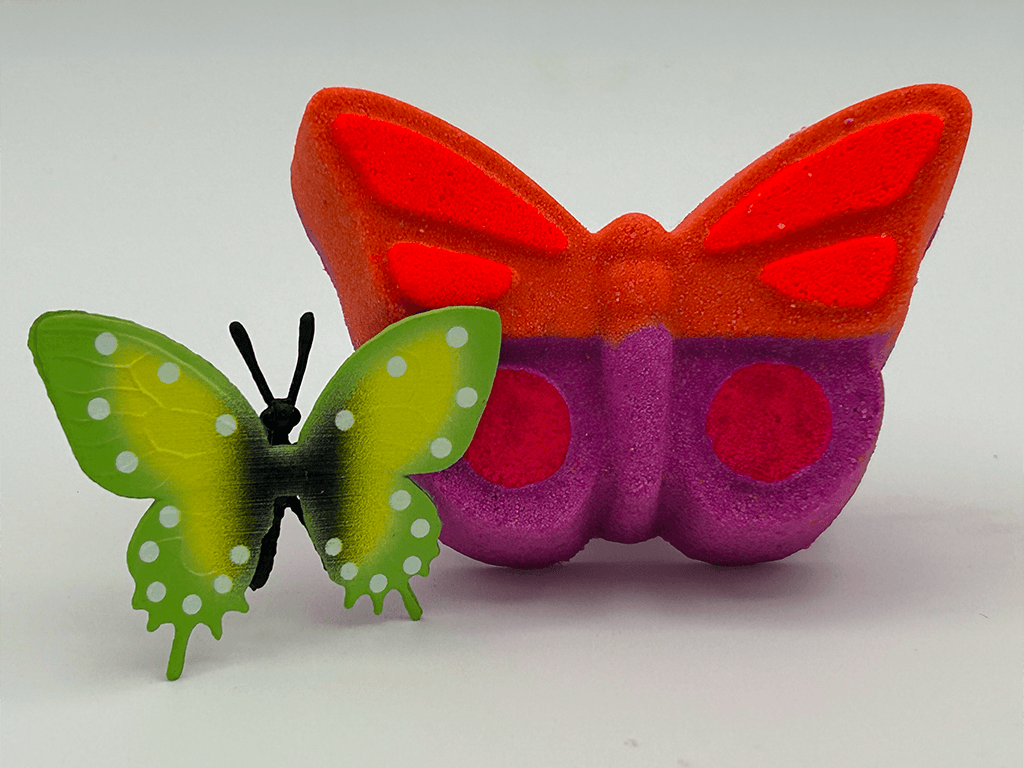 Butterfly Kids Bath Bomb with Butterfly Toy Inside - Berwyn Betty's Bath & Body Shop