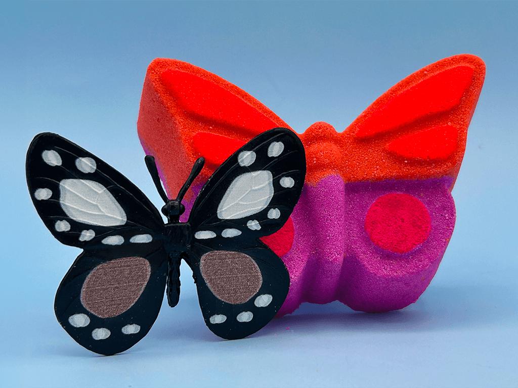 Butterfly Kids Bath Bomb with Butterfly Toy Inside - Berwyn Betty's Bath & Body Shop