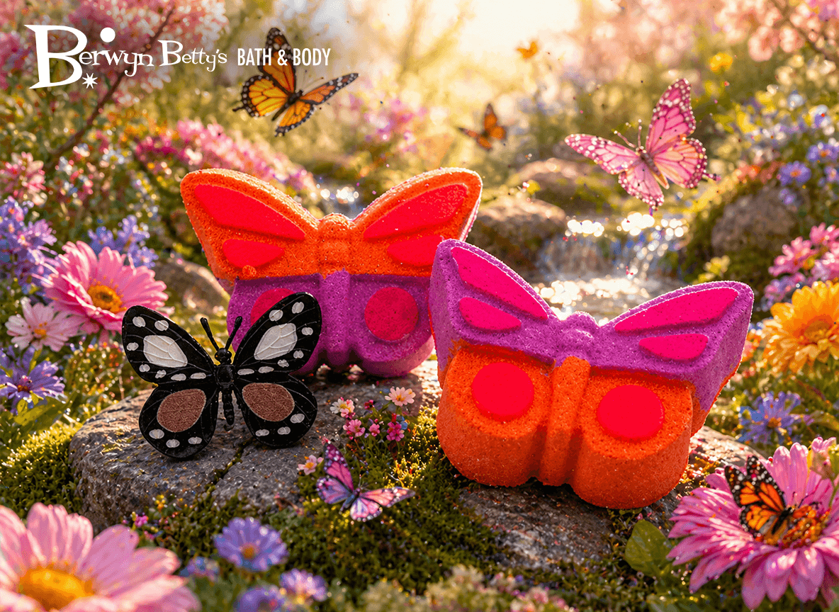 Butterfly Kids Bath Bomb with Butterfly Toy Inside - Berwyn Betty's Bath & Body Shop