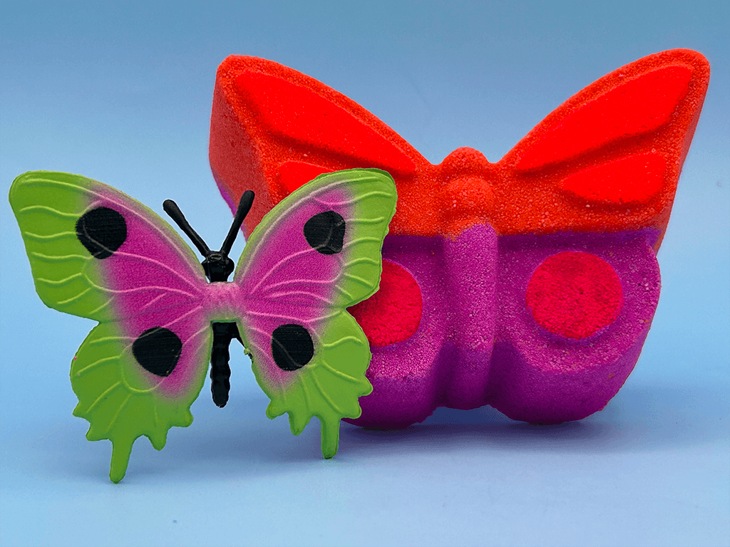 Butterfly Kids Bath Bomb with Butterfly Toy Inside - Berwyn Betty's Bath & Body Shop