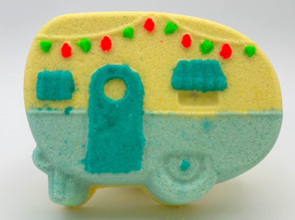 Camper Bath Bomb with Big Foot Toy Figurine Inside - Berwyn Betty's Bath & Body Shop