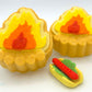 Campfire Bath Bomb with Hot Dog Eraser Toy - Berwyn Betty's Bath & Body Shop