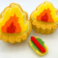 Campfire Bath Bomb with Hot Dog Eraser Toy - Berwyn Betty's Bath & Body Shop