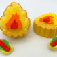 Campfire Bath Bomb with Hot Dog Eraser Toy - Berwyn Betty's Bath & Body Shop