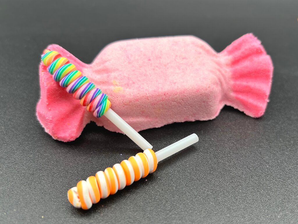 Candy Shaped Kids Bath Bomb with Plastic Toy Candy Inside - Berwyn Betty's Bath & Body Shop