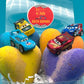 CAR HEARTS Kids Bath Bomb Gift Box with Car Toys Inside - 4 Pack - Berwyn Betty's Bath & Body Shop