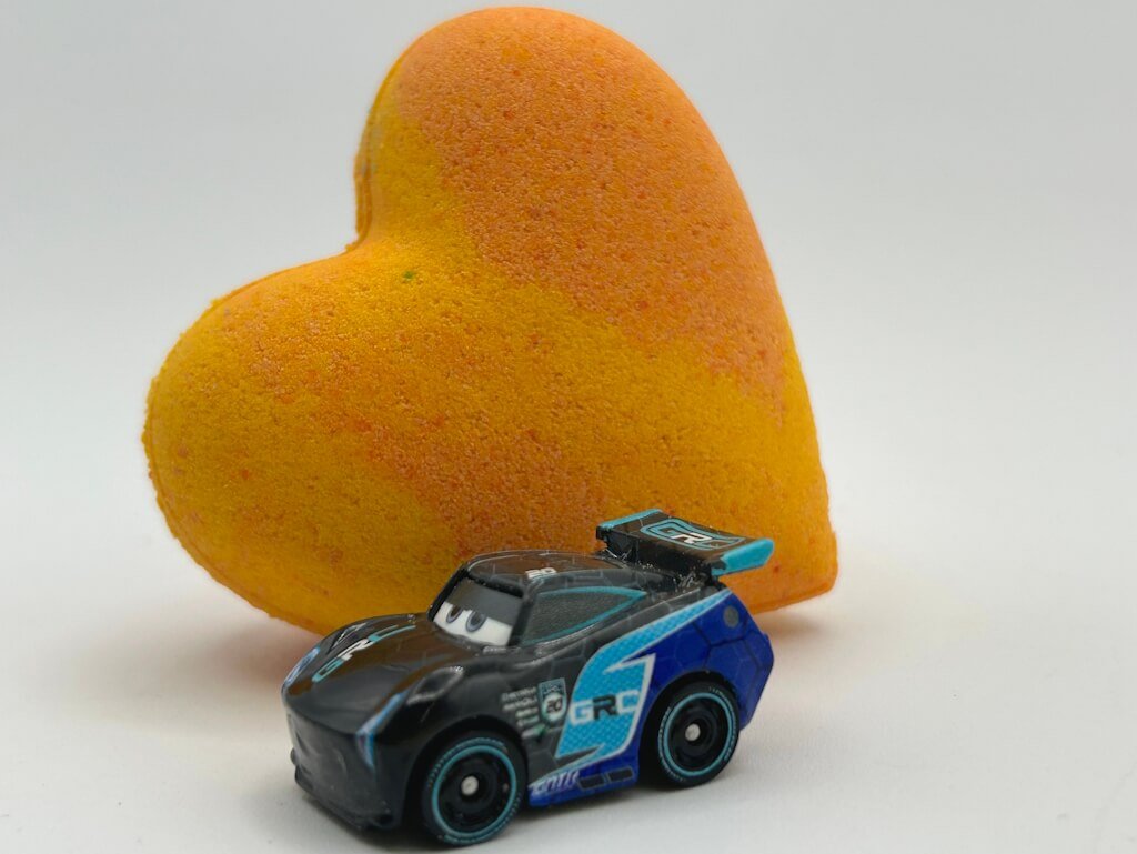 CARS HEART Kids Bath Bomb with Car Toy Inside - Berwyn Betty's Bath & Body Shop