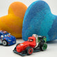 CARS HEART Kids Bath Bomb with Car Toy Inside - Berwyn Betty's Bath & Body Shop