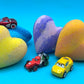 CARS HEART Kids Bath Bomb with Car Toy Inside - Berwyn Betty's Bath & Body Shop