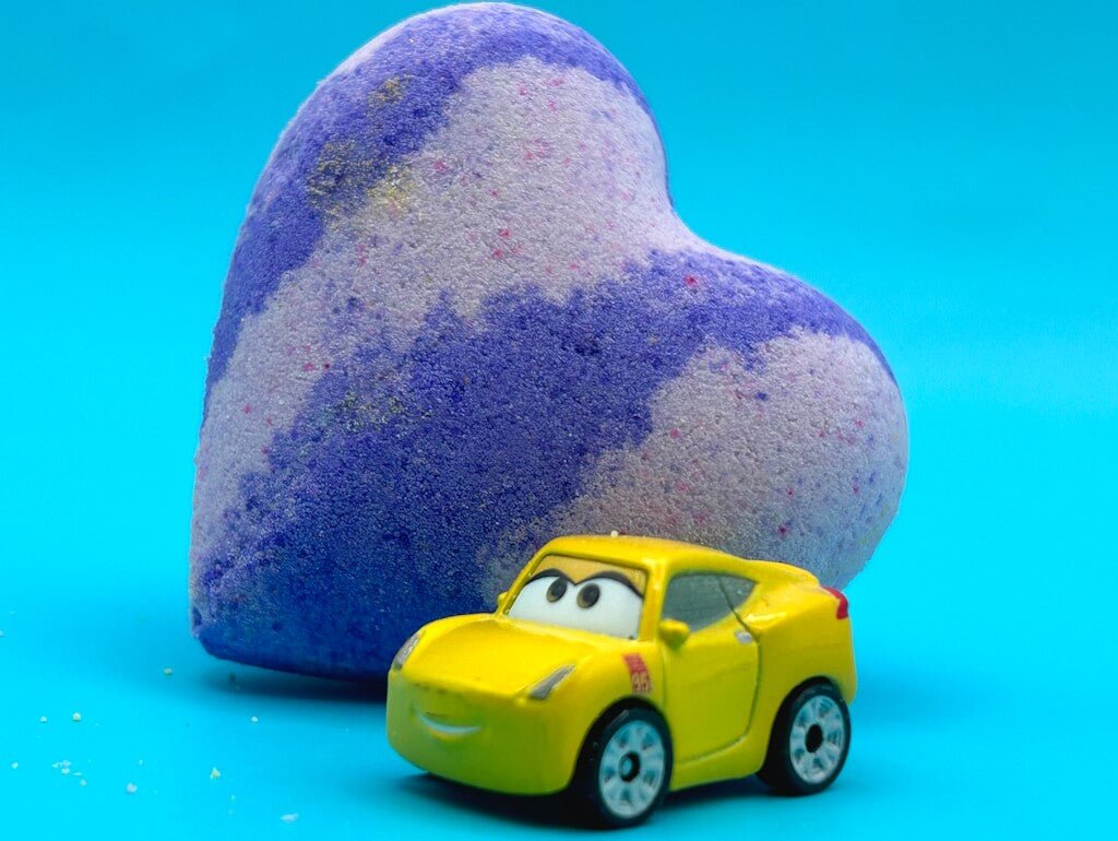 CARS HEART Kids Bath Bomb with Car Toy Inside - Berwyn Betty's Bath & Body Shop